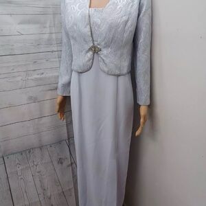 Karen Miller Maxi Dress & Bolero Jacket Set - size 8